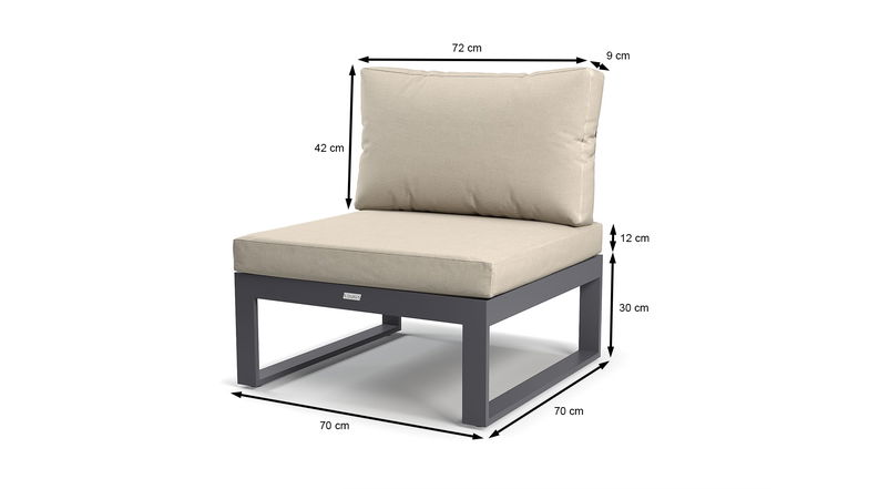 Sami Mittelsofa mit Lehne Rope