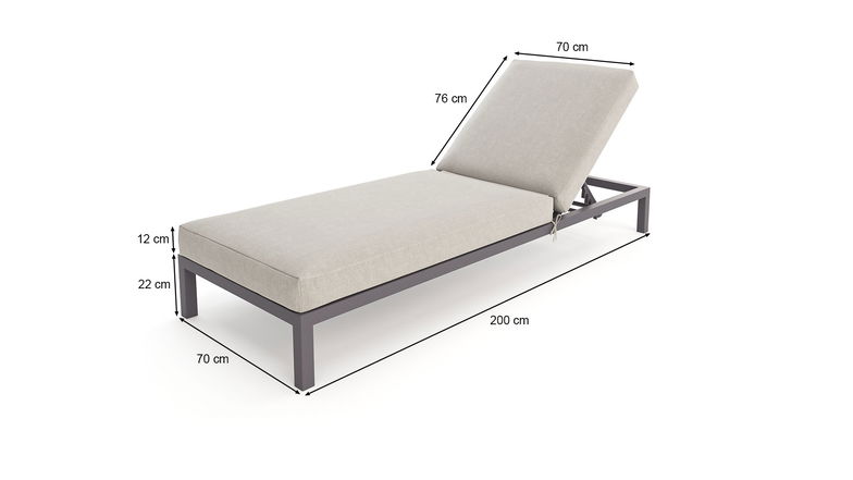 Plaza Sun Lounger Set Compact (anthrazit)