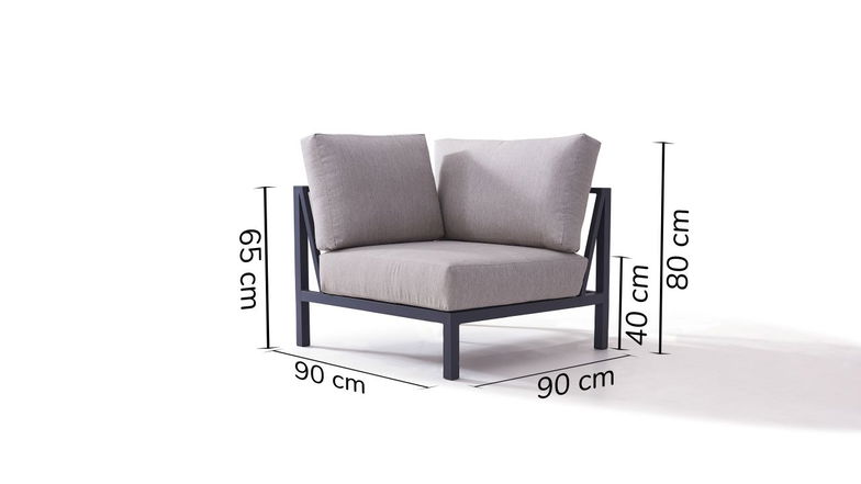 Plaza Ecksofa 90 cm - anthrazit
