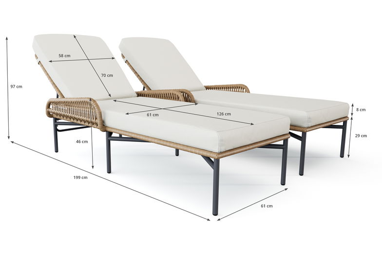 Mistral Sun Lounger Set Compact