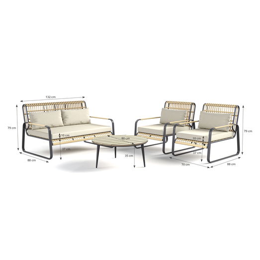 Big Lattice Lounge Compact, rund